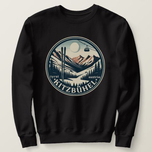 Sweatshirt Kitzbuhel Town Autriche cadeaux de station de ski (Design devant)