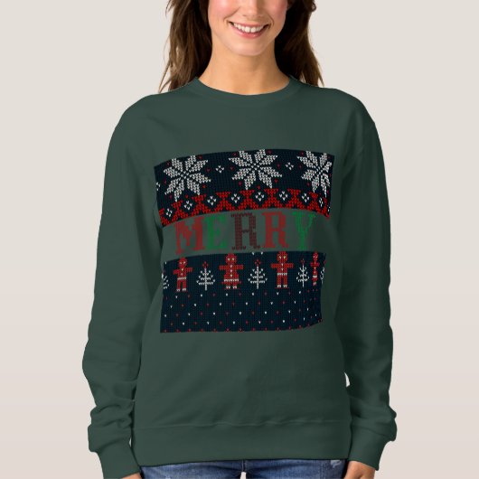 Sweatshirt Knit Joyeux Noël (Devant)