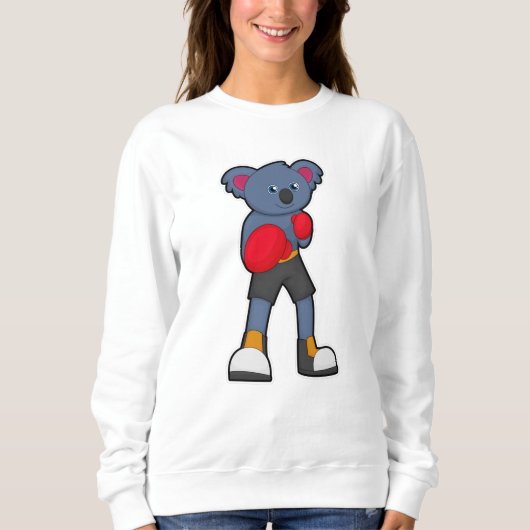 Sweatshirt Koala à Boxing avec gants de boxe (Devant)