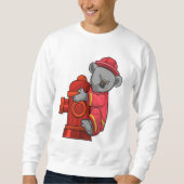 Sweatshirt Koala as Firefighter with Fire hydrant (Devant)