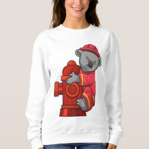 Sweatshirt Koala as Firefighter with Fire hydrant