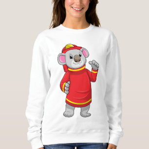 Sweatshirt Koala as Firefighter with Helmet
