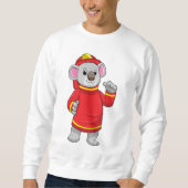 Sweatshirt Koala as Firefighter with Helmet (Devant)