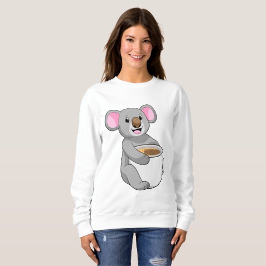 Sweatshirt Koala avec Coffee Cup (Devant entier)