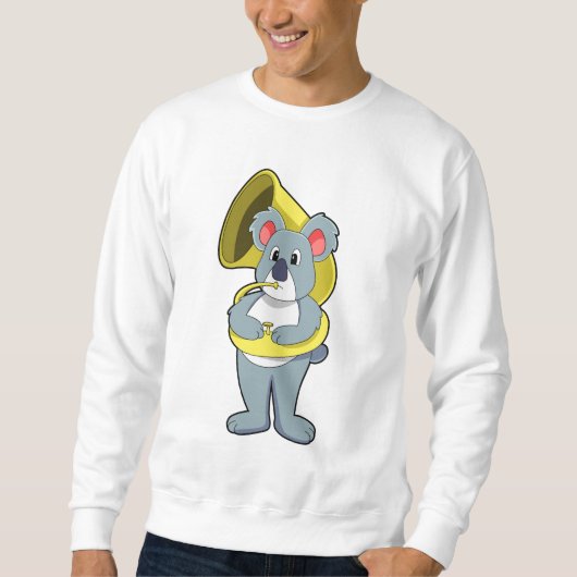 Sweatshirt Koala bear at Music with Saxophone.PNG (Devant)