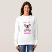 Sweatshirt Koala Bear Hugging Coeur rose Saint Valentin Cadea (Devant entier)