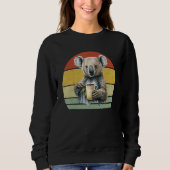 Sweatshirt Koala Drinking Coffee  Koala And Coffee (Devant)