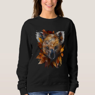 Sweatshirt Koala Feuilles d'Automne Illustration Colorée Ani