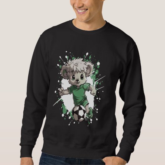 Sweatshirt Koala Jouer Soccer Comic (Devant)