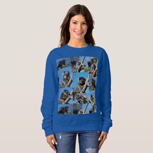 Sweatshirt "Koala se demande : un collage de photos plein de  (Devant entier)
