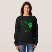 Sweatshirt Koala Shamrock Heart C Leaf St Patrick's Day (Devant entier)