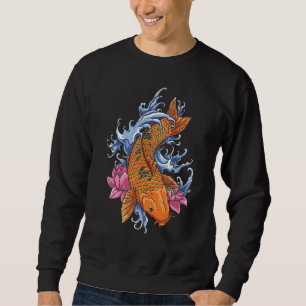 Sweatshirt Koi Carp Poisson Graphique Koi Poisson Fleur