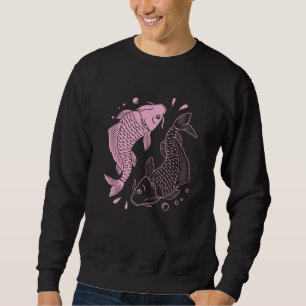 Sweatshirt Koi Fish Retro Vintage Funky Japonais Poisson Carp