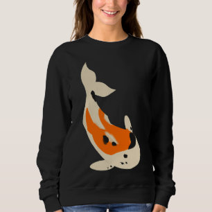Sweatshirt Koi Fish Ted Arrière - plan rouge foncé