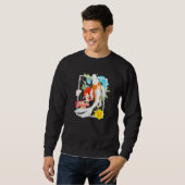 Sweatshirt Koi Poisson Fleurs Carp Japon Retro Graphic (Devant entier)