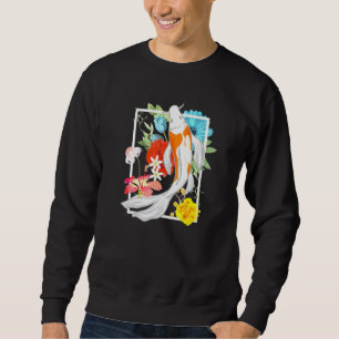Sweatshirt Koi Poisson Fleurs Carp Japon Retro Graphic