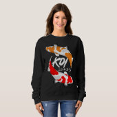 Sweatshirt Koi Poisson Rouge Et Orange (Devant entier)