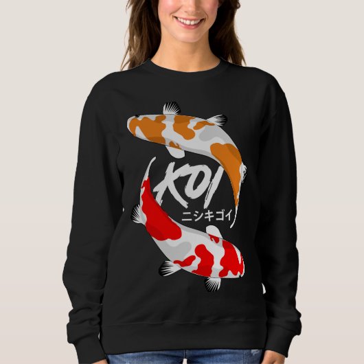 Sweatshirt Koi Poisson Rouge Et Orange (Devant)