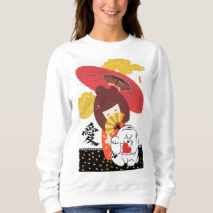 Sweatshirt KOKESHI AMOUR Chow chien furoshiki Saint-Valentin