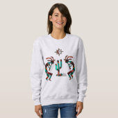 Sweatshirt Kokopelli Et Cactus (Devant entier)