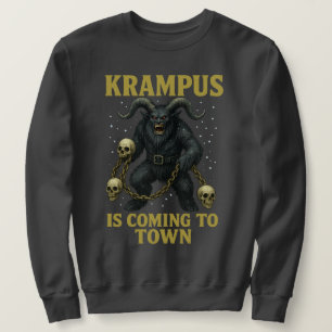 Sweatshirt Krampus arrive en ville Krampus Noël