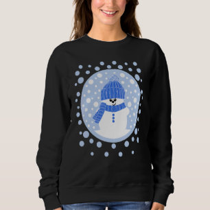 Sweatshirt Krimbles Fun Dotty Snowman Avec Casquette Laineux