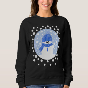 Sweatshirt Krimbles Fun Snowman Snowy Avec Casquette Laineux 