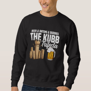 Sweatshirt Kubb Set Jeu Joueur Jeu Jeu de Jardin Bière Boire 