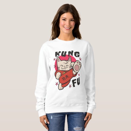 Sweatshirt Kung Fu Cat (Devant entier)