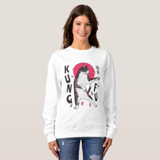 Sweatshirt Kung Fu Cat (Devant entier)