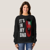 Sweatshirt Kuwaiti And Albanian Mix DNA Heritage Flag (Devant entier)