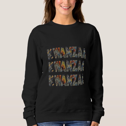 Sweatshirt Kwanzaa- Multi (noir) (Devant)