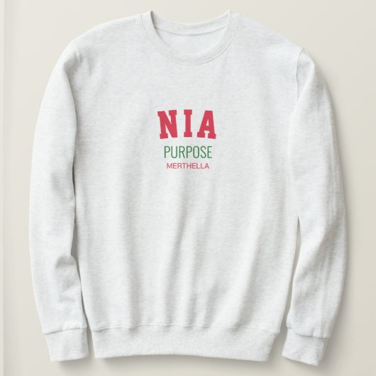 Sweatshirt Kwanzaa NIA Objet Personnalisé (Design devant)