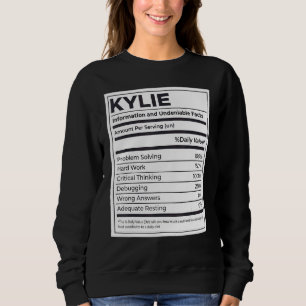 Sweatshirt Kylie Information sur la nutrition Problème Résoud