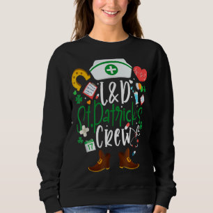 Sweatshirt L D St patrick Infirmière Équipage St Patrick Jour