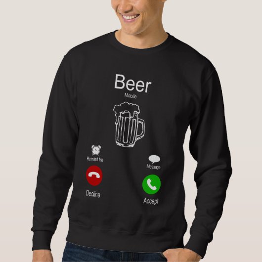 Sweatshirt La bière appelle (Devant)