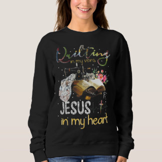 Sweatshirt La Caille Est Dans Mes Veines Jésus Est Dans Mon C