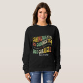 Sweatshirt La communication rétro est une connexion, pas une (Devant entier)
