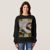 Sweatshirt La création d'Adam par Michel-Ange (Devant entier)