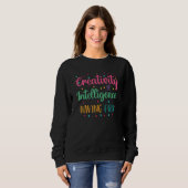 Sweatshirt La créativité est l'intelligence qui s'amuse élève (Devant entier)