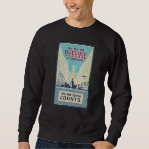 Sweatshirt La Défense Rétro De La Démocratie Politique Débuta
