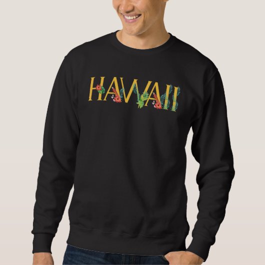 Sweatshirt La Faune Et La Flore De Hawaï Rétro (Devant)
