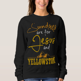 Sweatshirt La Faune Les Dimanche Sont Jésus Et Yellowstone