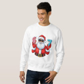 Sweatshirt La fête de donuts 6 et 7 de Santa (Devant entier)