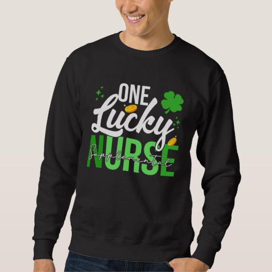 Sweatshirt la Fête de Saint-Patrick Infirmière supplémentaire (Devant)