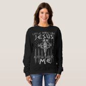 Sweatshirt La foi chrétienne en Christ Plus comme Jésus Moins (Devant entier)