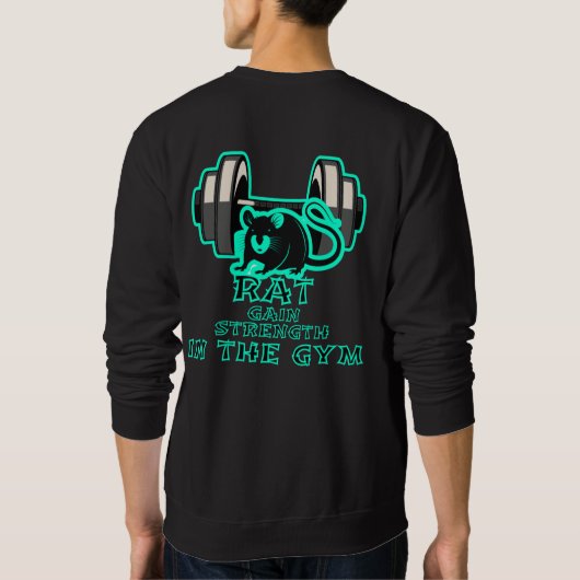Sweatshirt la force des rats dans la salle de sport (Dos)