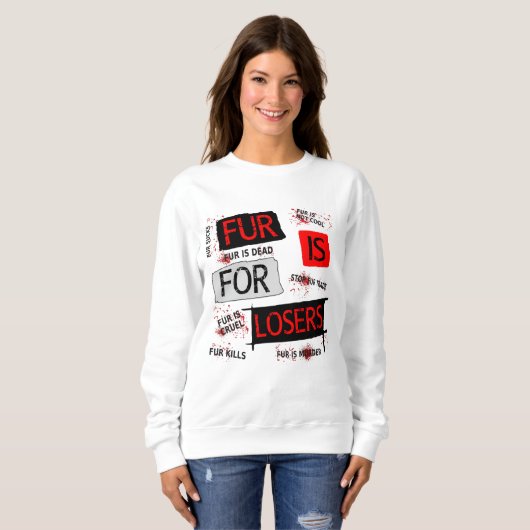 Sweatshirt La fourrure est pour les perdants (Devant entier)