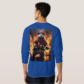 Sweatshirt **"La fourrure et les flammes : le feu de dos de l (Dos entier)