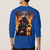 Sweatshirt **"La fourrure et les flammes : le feu de dos de l (Dos)